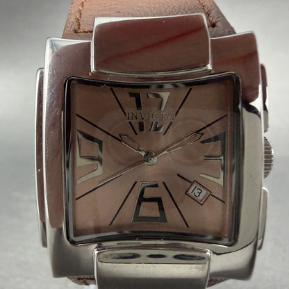 Invicta Watch Women 30mm Rose Dial Stainless Steel Rectangle 2316 New Battery1