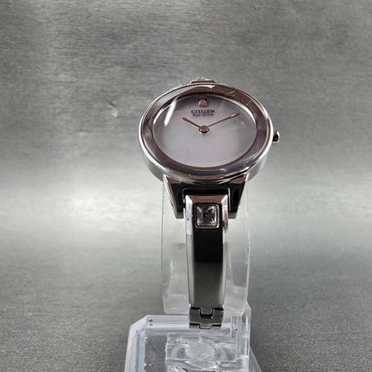 Citizen Eco-Drive Watch Women 23mm White Dial Silver Round B023-S089824 Runs6