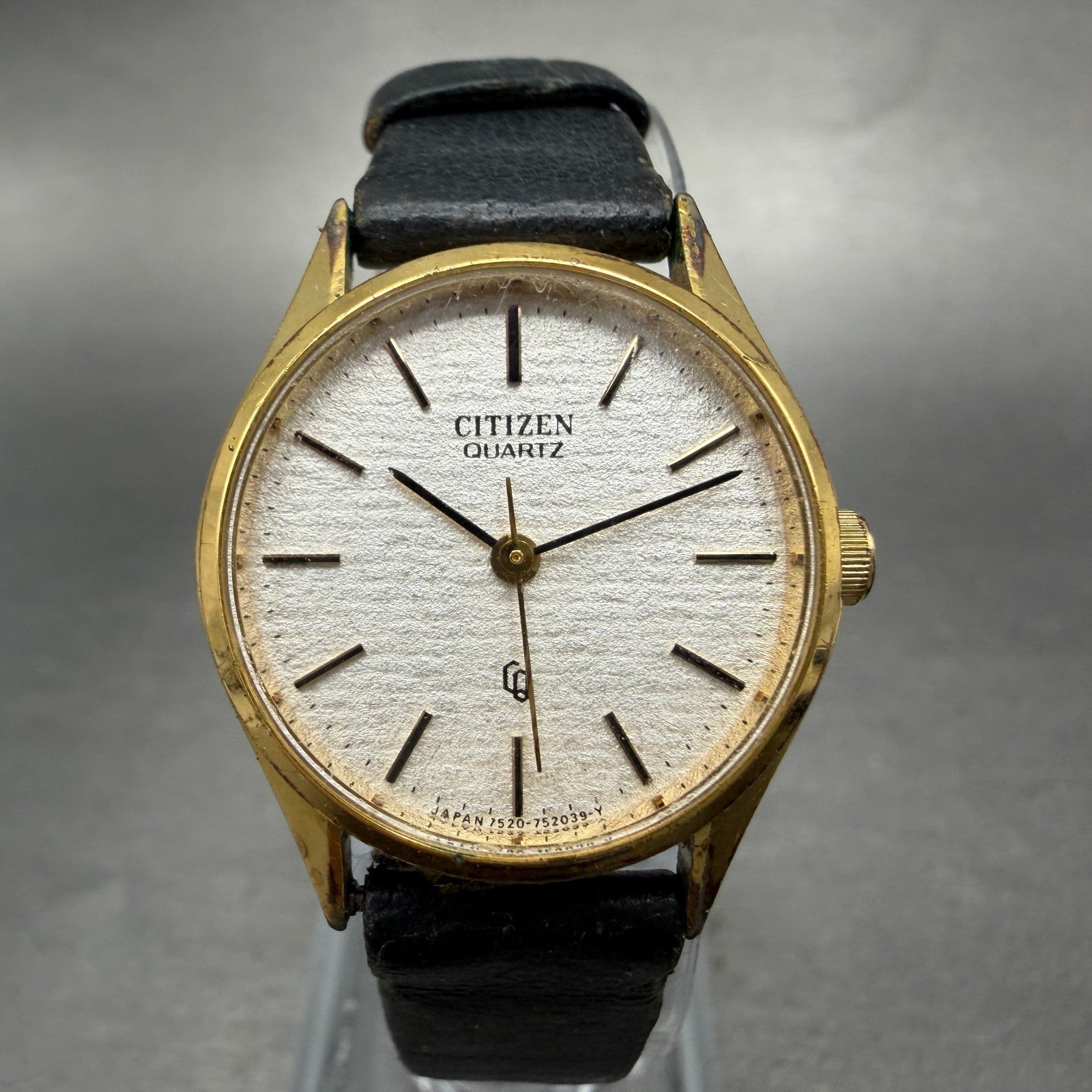 Citizen Watch Women 24mm White Dial Gold Tone Round 4-751159 New Battery VTG0