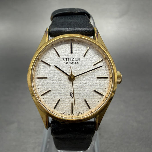 Citizen Watch Women 24mm White Dial Gold Tone Round 4-751159 New Battery VTG0