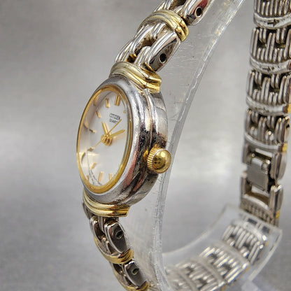 Citizen Watch Women 19mm Silver Dial Two Tone Round 5930S72242 New Battery2