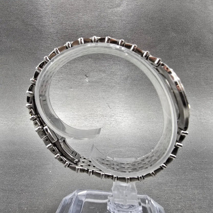 Wittnauer Watch Women 25mm White Dial Silver Tone Round 12R05 New Battery9