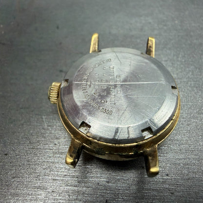 Seiko Automatic Watch Women 24mm Champagne Dial Gold Tone Date 2205-0599 PARTS8
