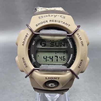 Casio Baby-G BG-150 Watch Women 39mm Tan Brown Alarm Chronograph New Battery0