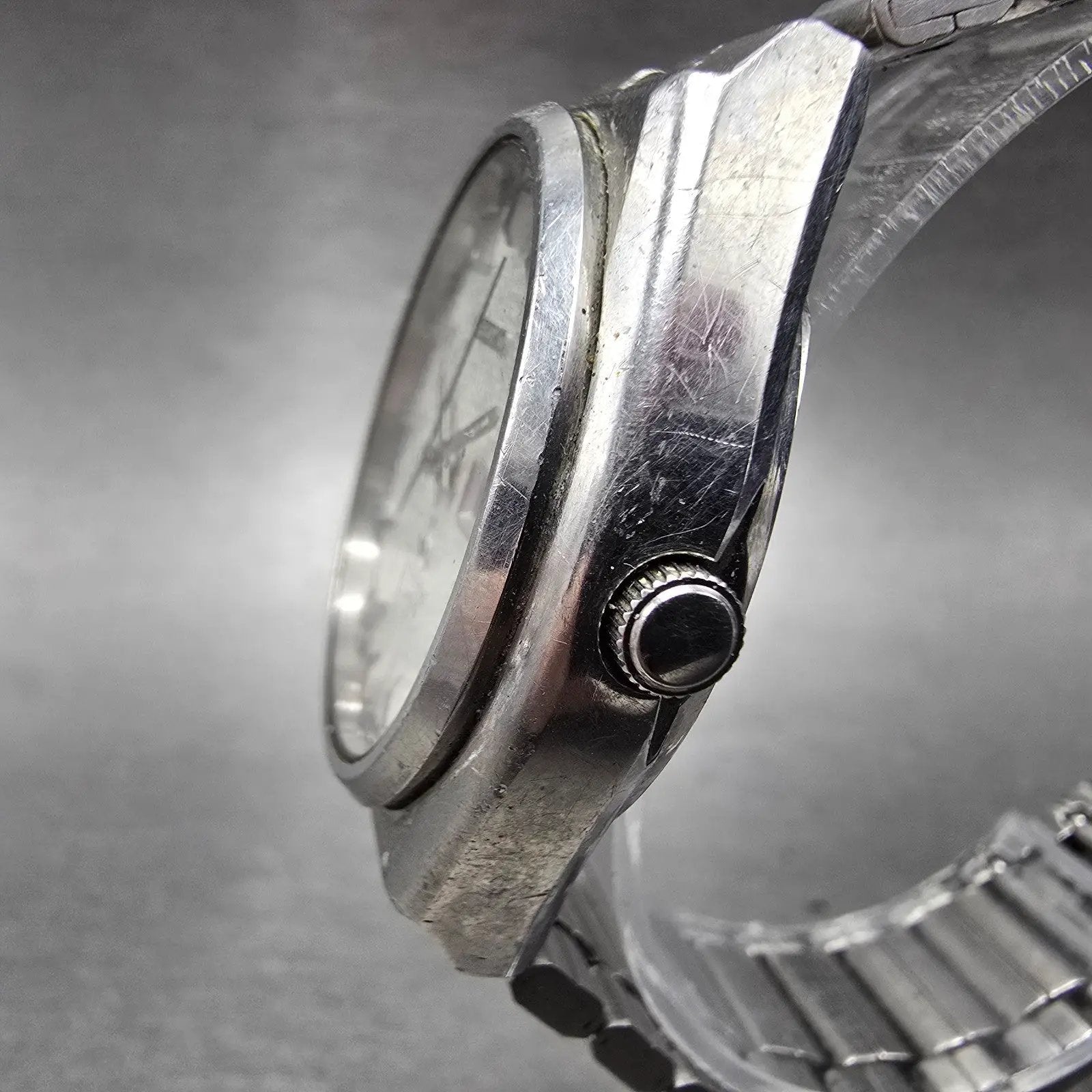 Seiko SQ Watch Men 36mm Silver Dial Silver Tone Daydate 0903-8139 New Battery3