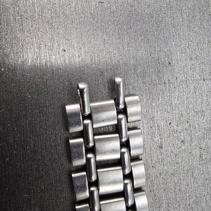 Seiko Bracelet 17mm Stainless Steel Silver Tone Tri Folding Clasp VTG Japan1
