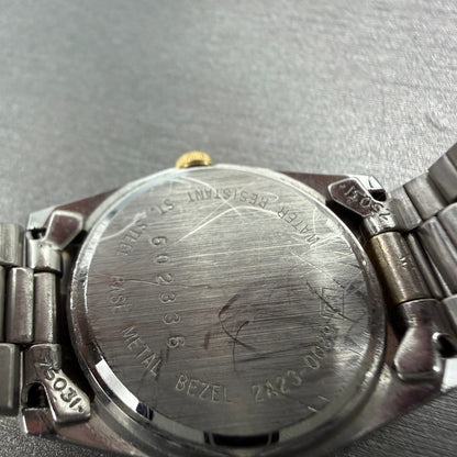 Seiko SQ Watch Women 25mm Silver Dial Two Tone Daydate Round 2A230039 NewBat 999