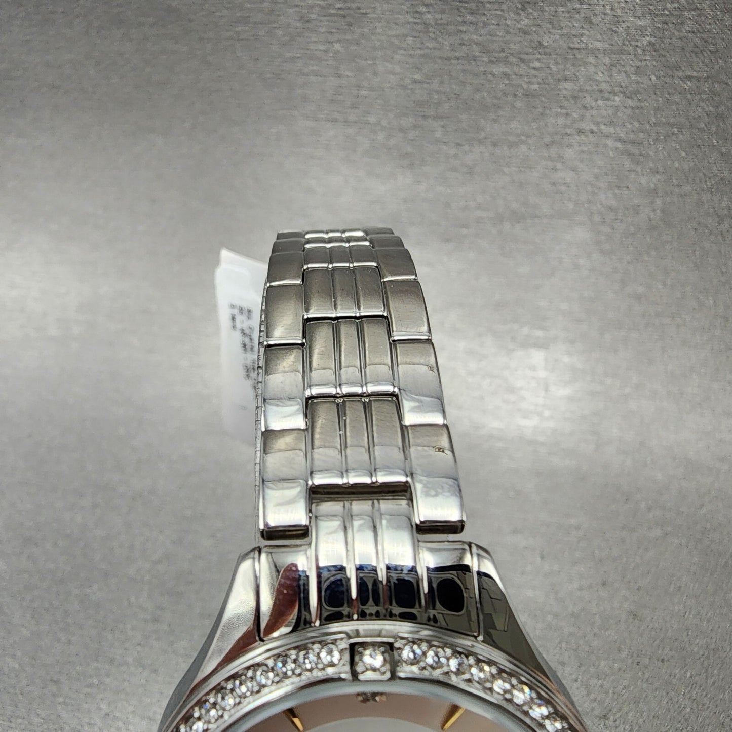 Bulova Crystal Watch Women 32mm MOP Dial Stainless Steel Round 96L2824