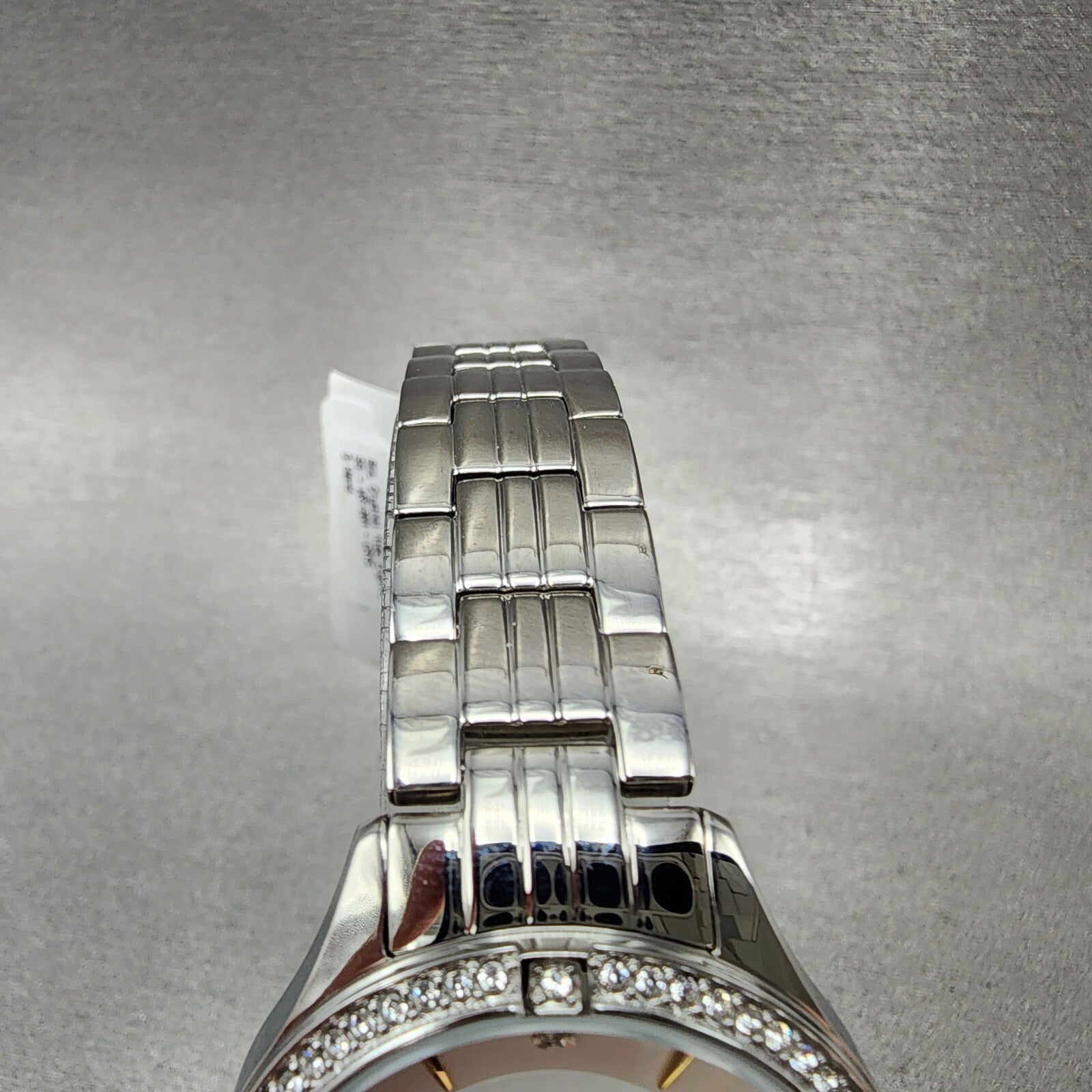 Bulova Crystal Watch Women 32mm MOP Dial Stainless Steel Round 96L2824