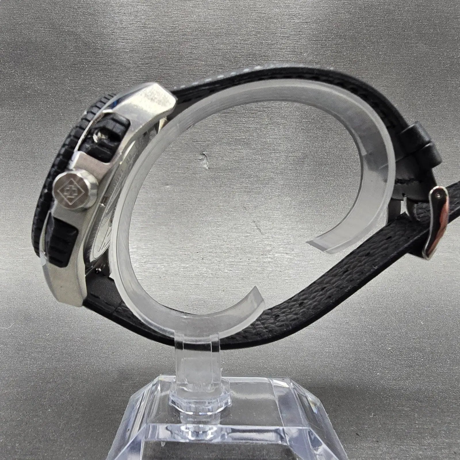 Invicta S1 Chronograph Watch Men 48mm Black Dial Silver Tone Date 1453 New Batt7