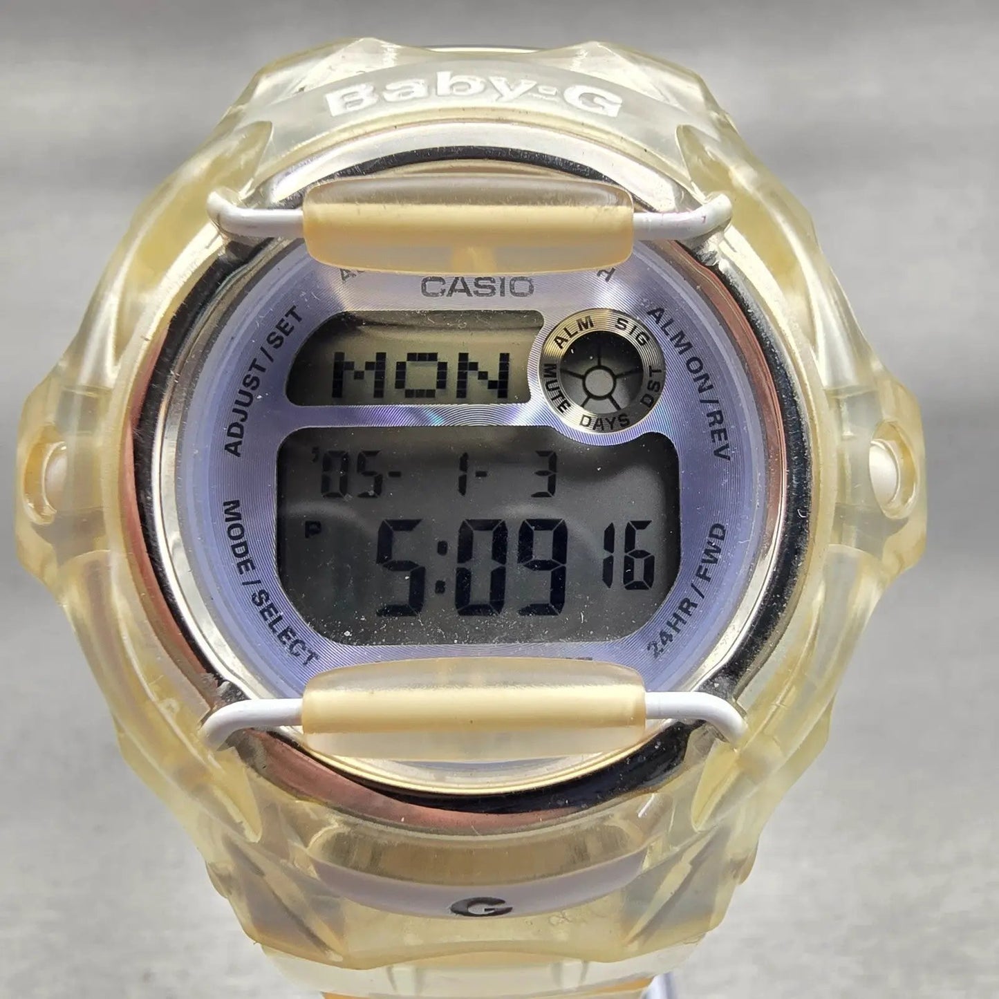 Casio Baby-G BG-169R Watch Women 43mm Blue Clear Chronograph Alarm New Battery l2