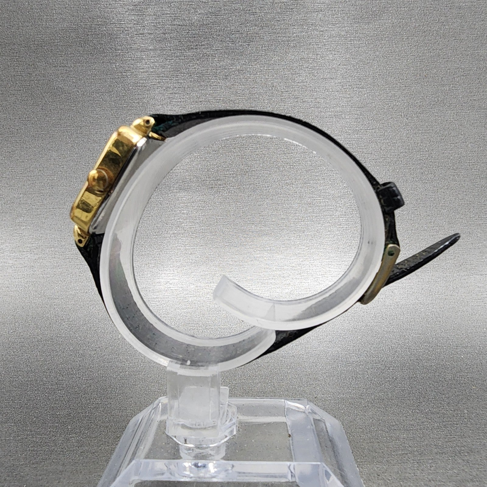 Seiko Watch Women 21mm Analog Digital Gold Tone Rectangle Champagne Dial New Bat6