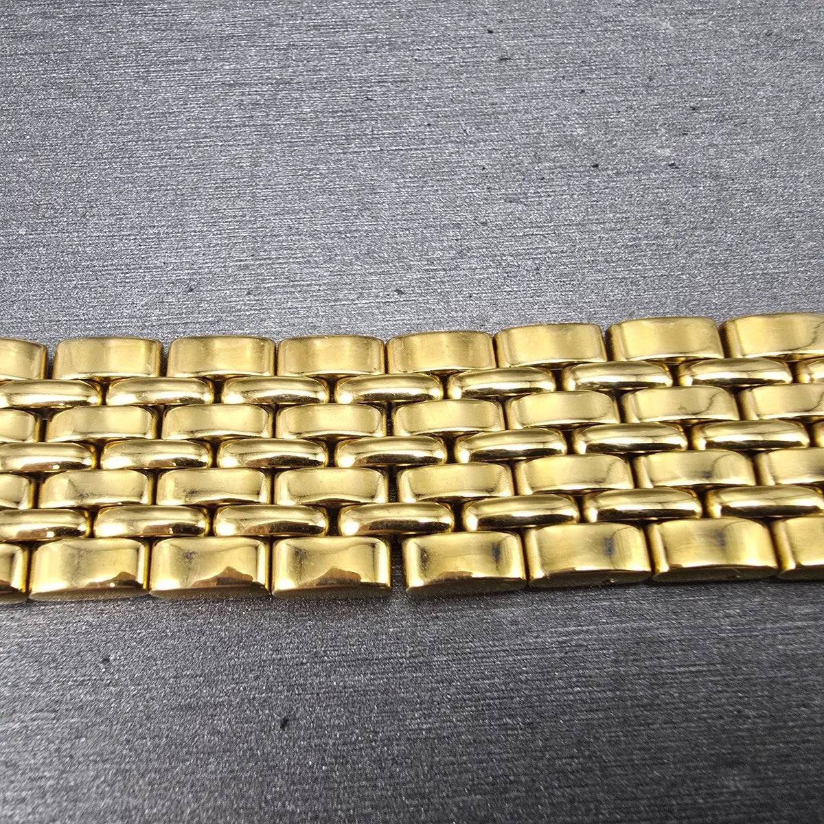 Seiko Bracelet 15mm Stainless Steel Gold Tone Vintage Japan 43G6-BI4