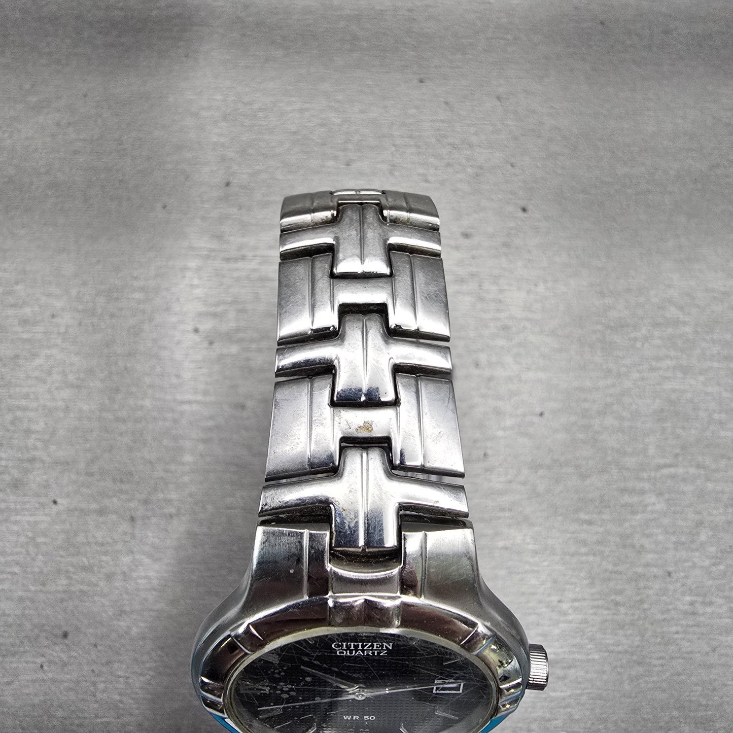 Citizen Watch Men 35mm Black Dial Silver Tone Date Round 2510-S047536 New Batt4