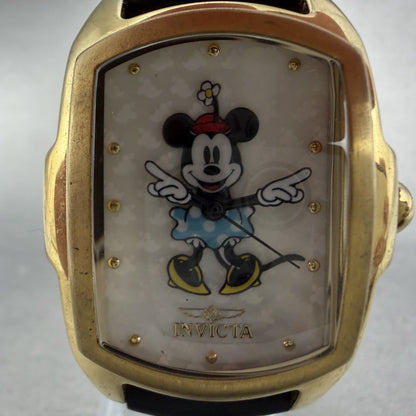 Invicta Lupah Minie Mouse Watch Women 29mm MOP Dial Gold Tone Oval 25790 NewBatt1
