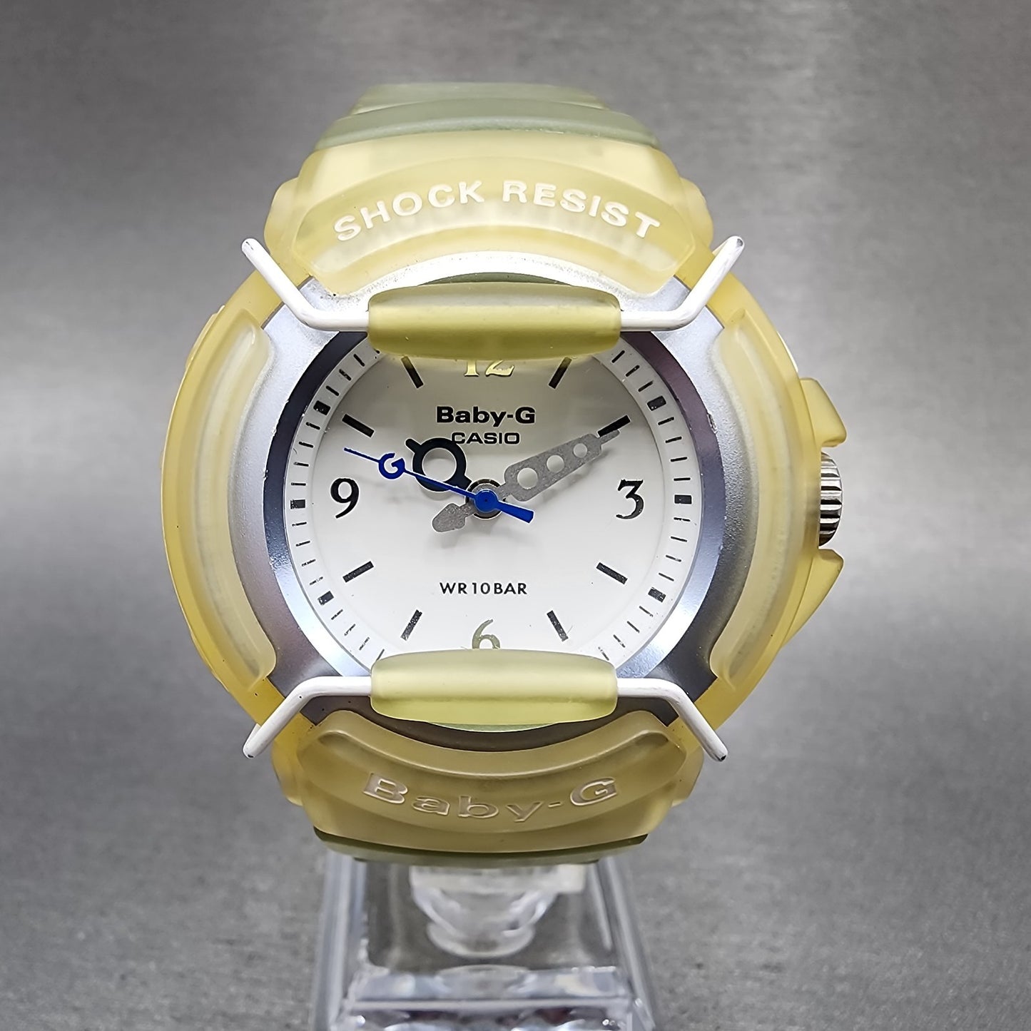 Casio BabyG BG20 Watch Women 40mm White Dial Clear Tone Round New Battery1