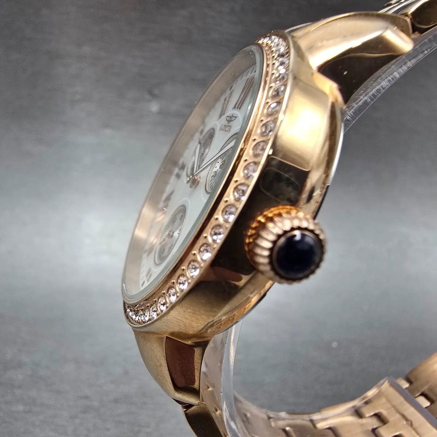 Invicta Angel Watch Women 40mm MOP Dial Two Tone Rose Gold Daydate 15011 New Bat2