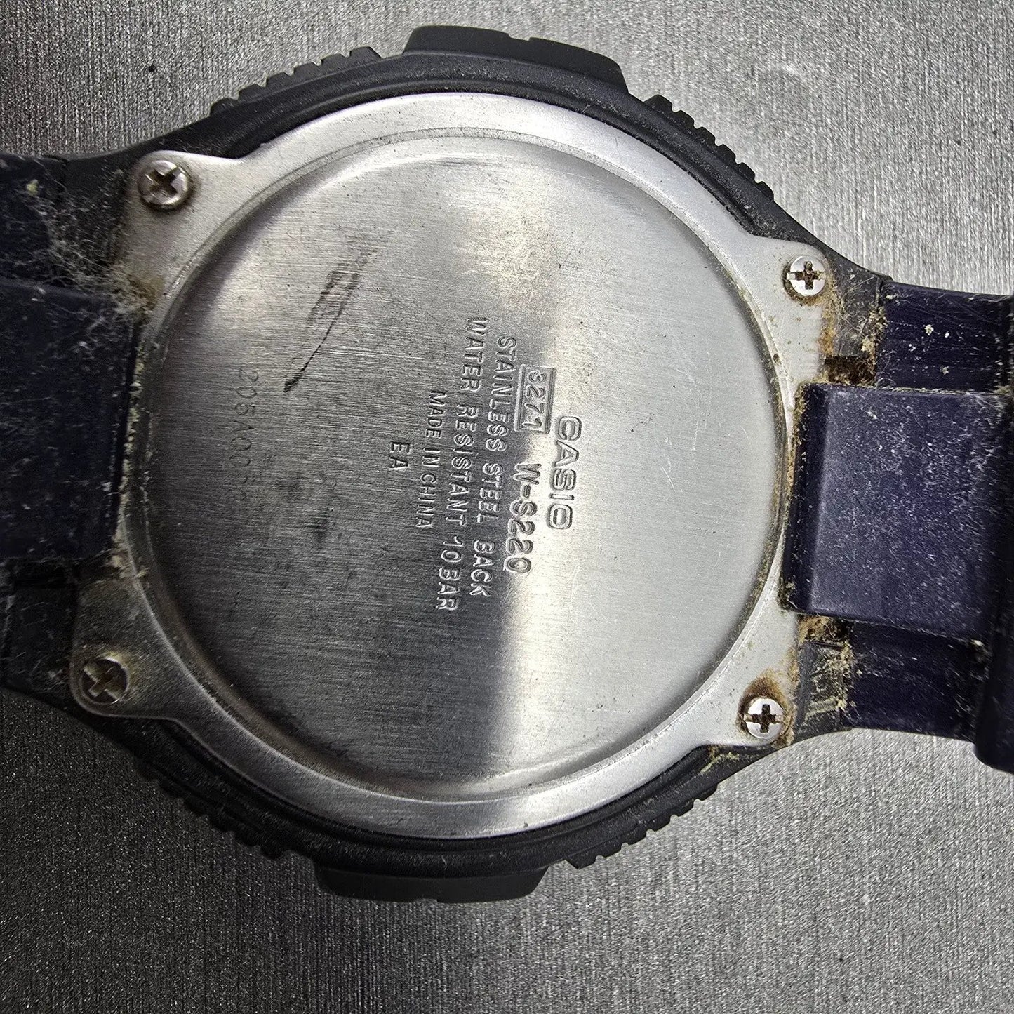 Casio W-S220 Watch Men 50mm Blue Black Alarm Chronograph Digital Solar Works6
