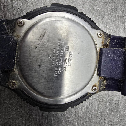 Casio W-S220 Watch Men 50mm Blue Black Alarm Chronograph Digital Solar Works6