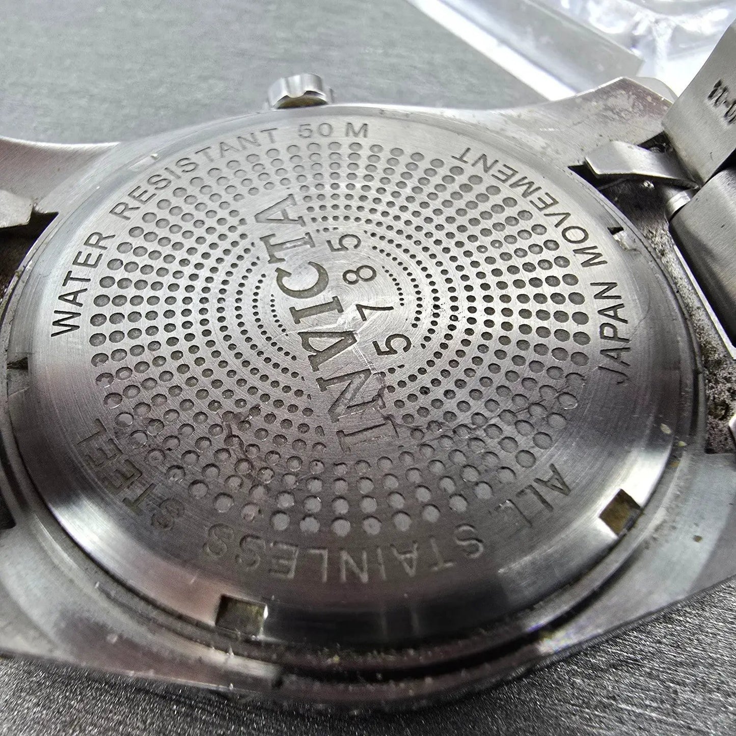 Invicta Watch Men 45mm Silver Dial Silver Tone Daydate Round 5785 PARTS10