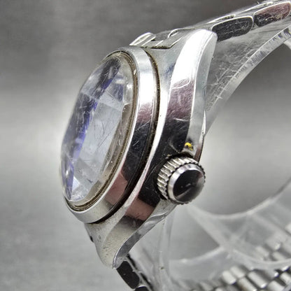 Seiko Automatic Watch Women 26mm Blue dial Silver Date Round 2205-0709 Runs2