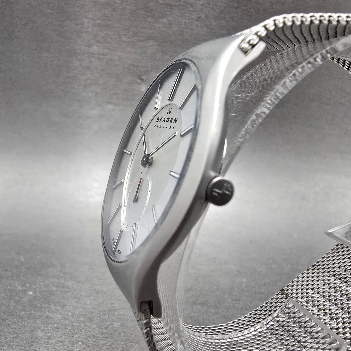 Skagen Watch Men 38mm Silver Dial Silver Tone Round 916XLSSS PARTS Small Seconds3