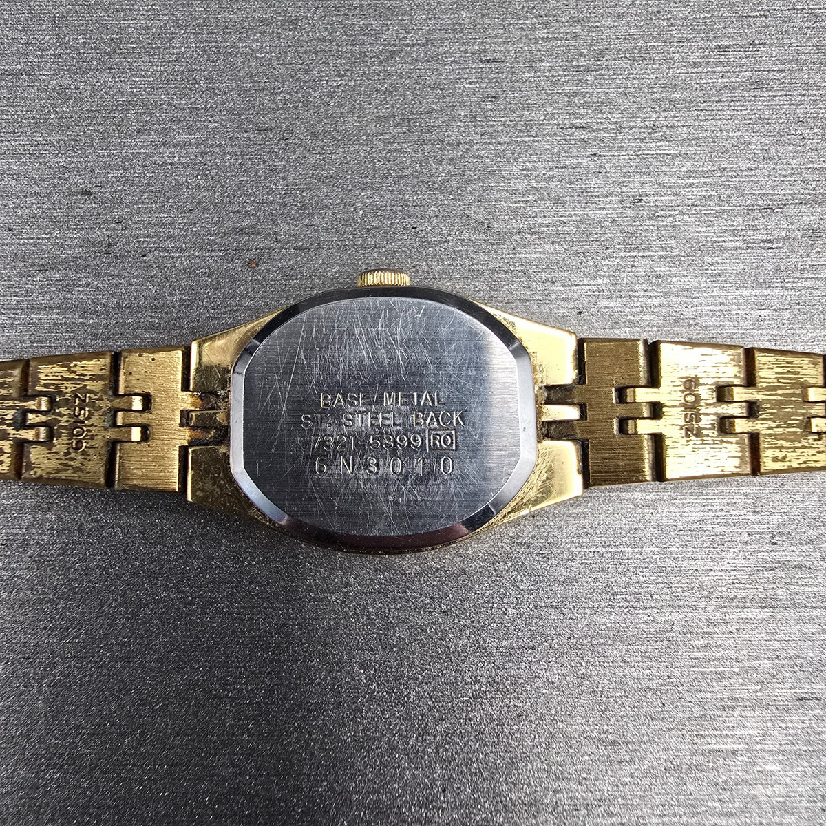 Seiko Watch Women 16mm Black Dial Gold Tone Oval 7321-5399 New Battery Vintage 511