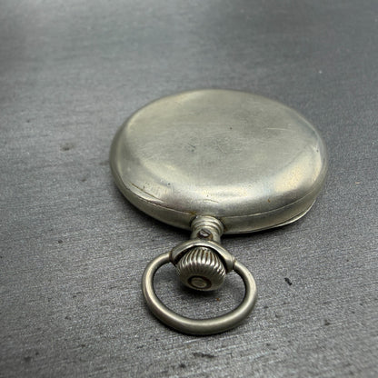 Elgin Pocket Watch 41.5mm White Dial Silver Tone Grade 94 Round Manual Wind PART9