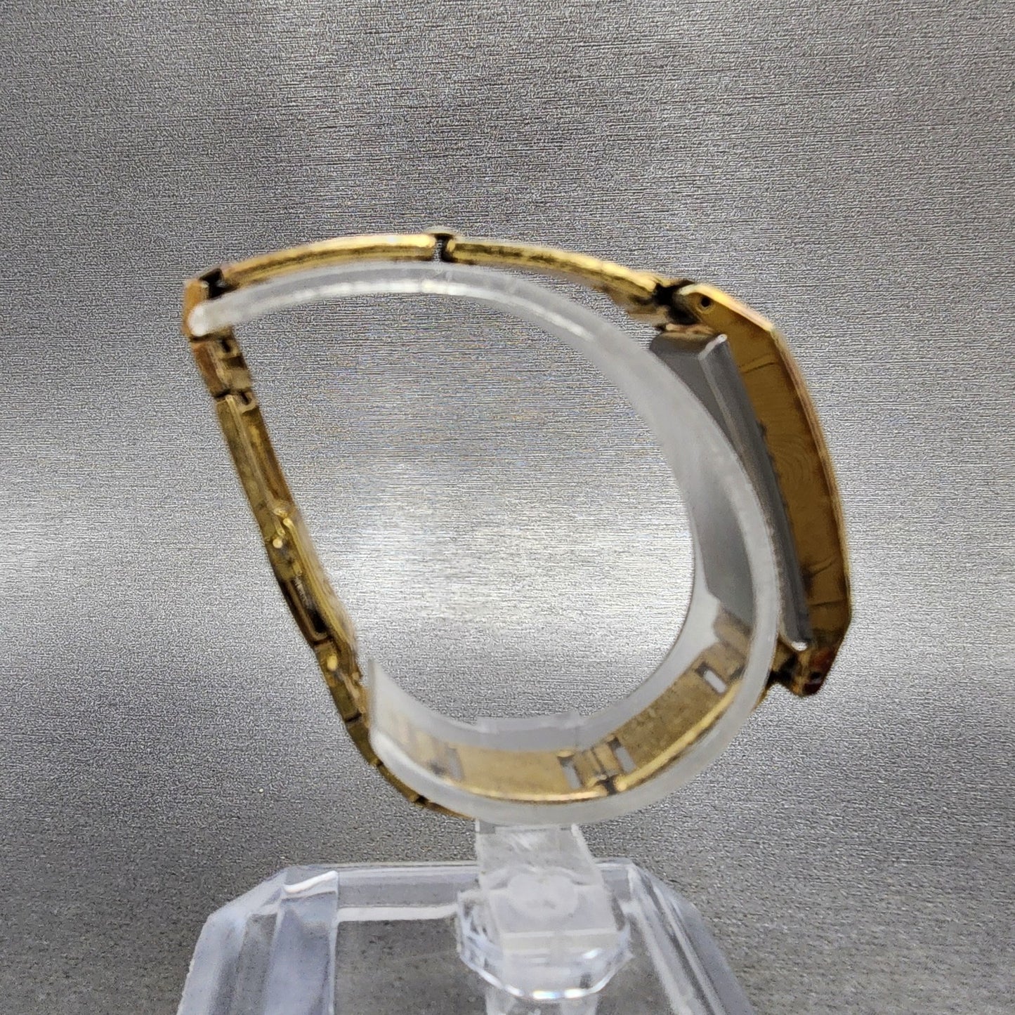 Seiko Venus Tank Watch Women 15mm Silver Dial Gold Plated Rectangle Manual Wind8