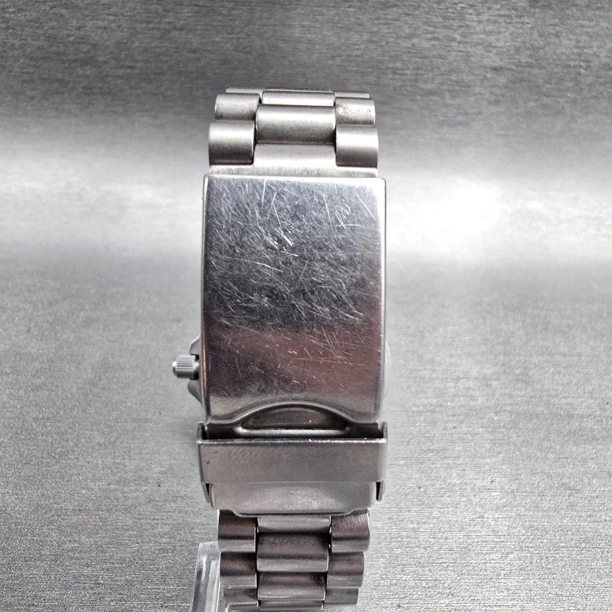 Alba Aqua Gear Dive Watch Men 37mm Gray Dial Silver Daydate V348-6A40 New Batt7