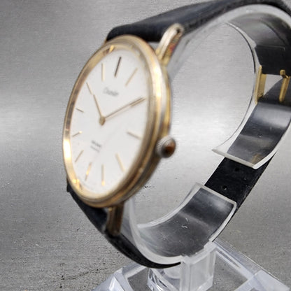 Orient Chandor Watch Men 32mm White Dial Gold Tone Round  New Battery2