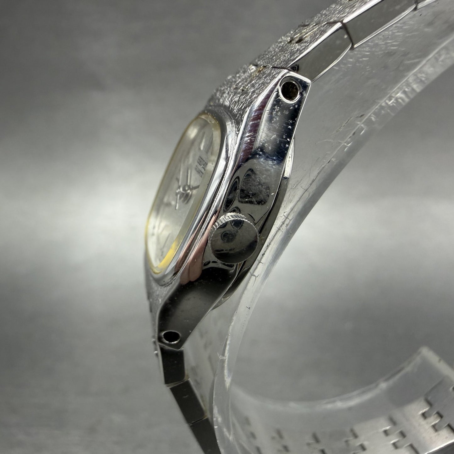 Seiko Watch Women 17mm Silver Dial Silver Tone Oval 7321-5399 New Battery2
