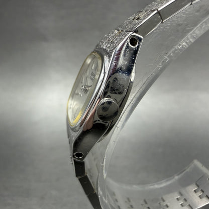 Seiko Watch Women 17mm Silver Dial Silver Tone Oval 7321-5399 New Battery2