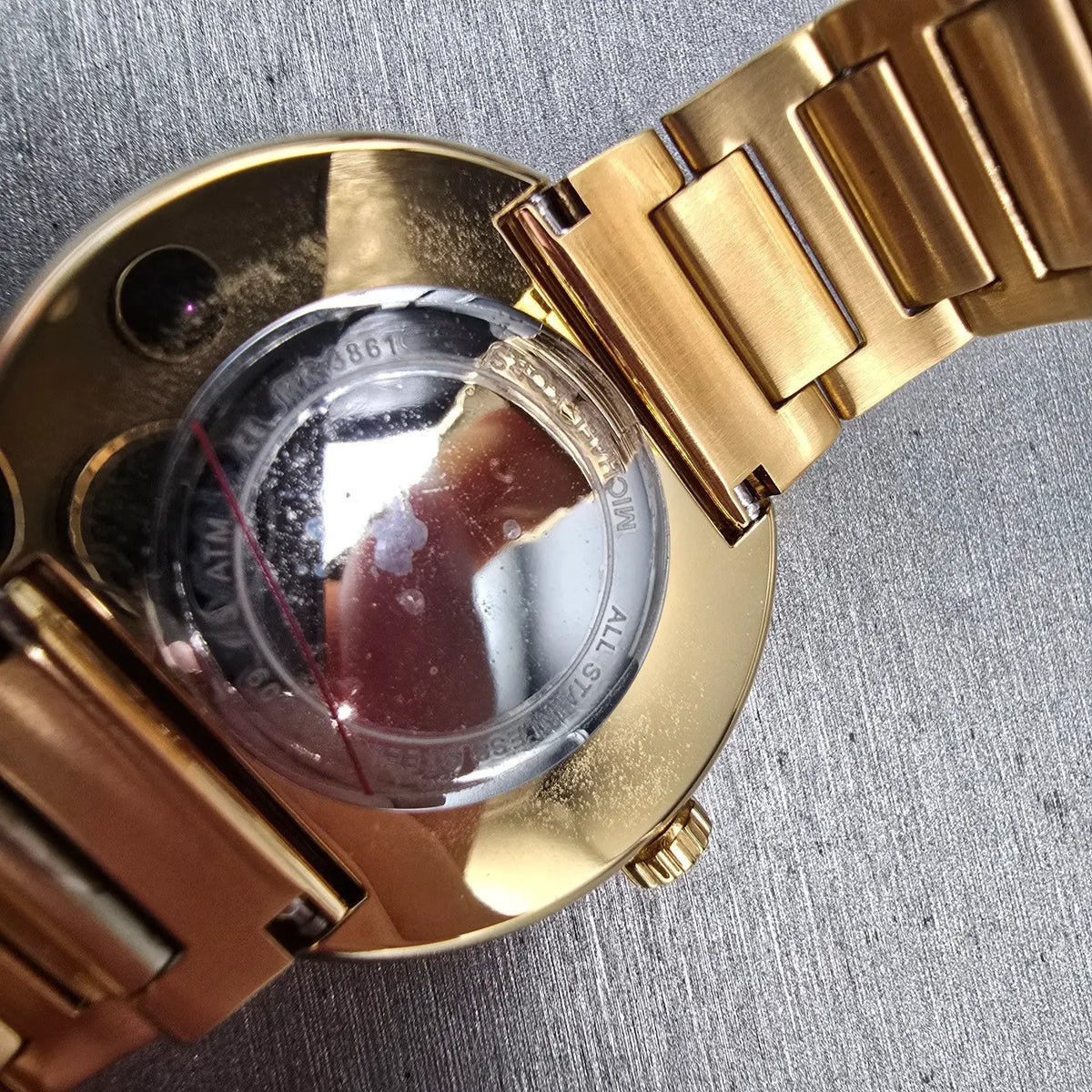 Michael Kors Courtney Rose Watch Women 36mm MOP Dial Gemmed MK3836 New Battery12