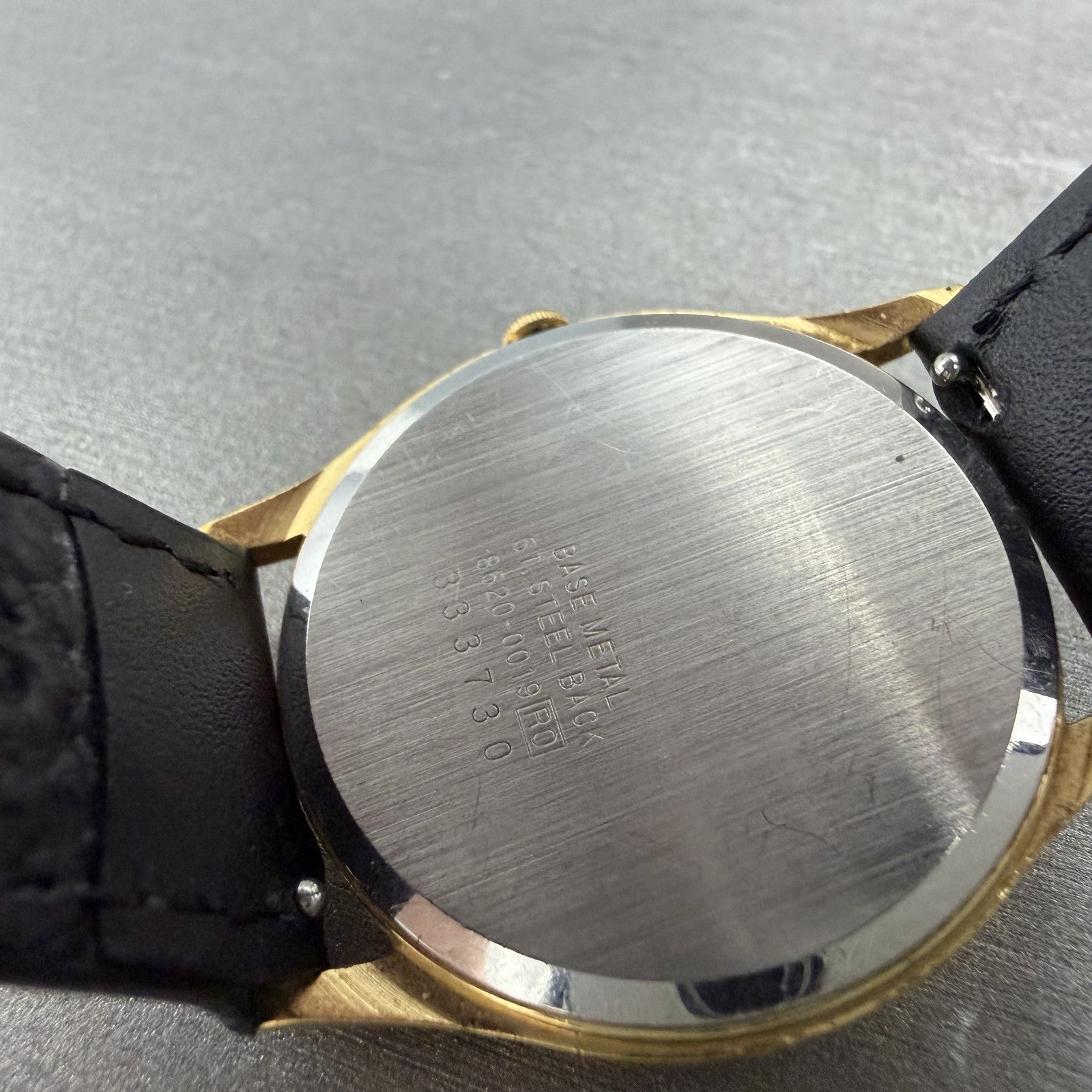 Seiko Watch Men 32mm Champagne Dial Gold Tone Round  8620-0019 New Battery9