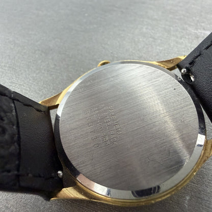 Seiko Watch Men 32mm Champagne Dial Gold Tone Round  8620-0019 New Battery9