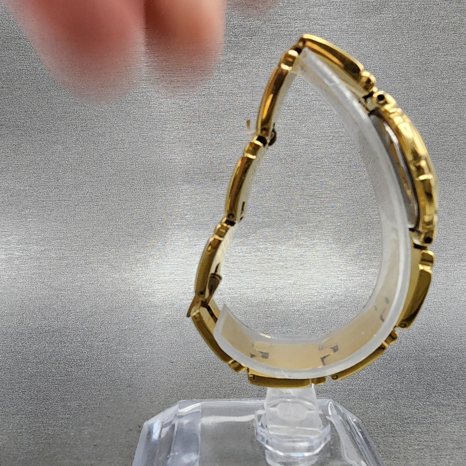 Bulova Watch Women 26mm Gold Dial Gold Tone Round 97P44 New Battery VTG8