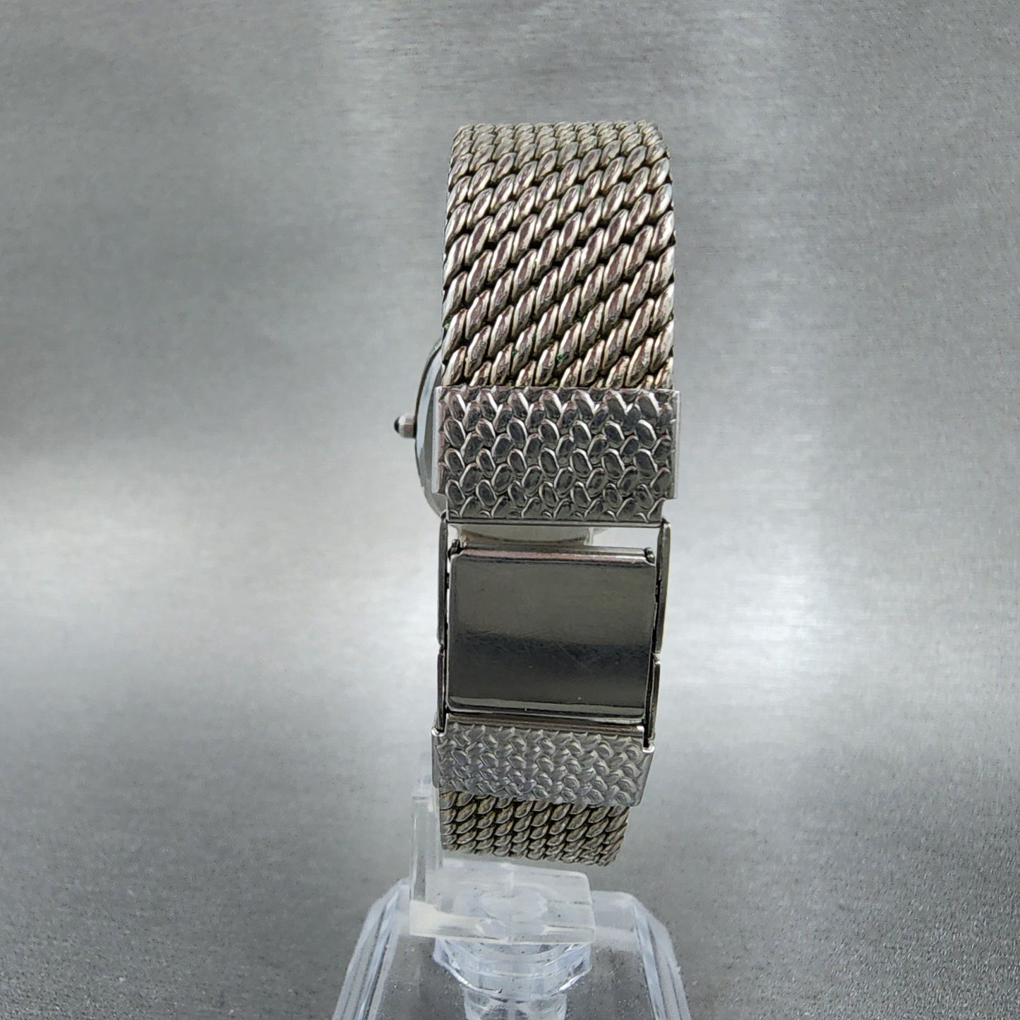 Cyma Watch Women 26mm Silver Dial Silver Tone Rectangle 605 New Battery7