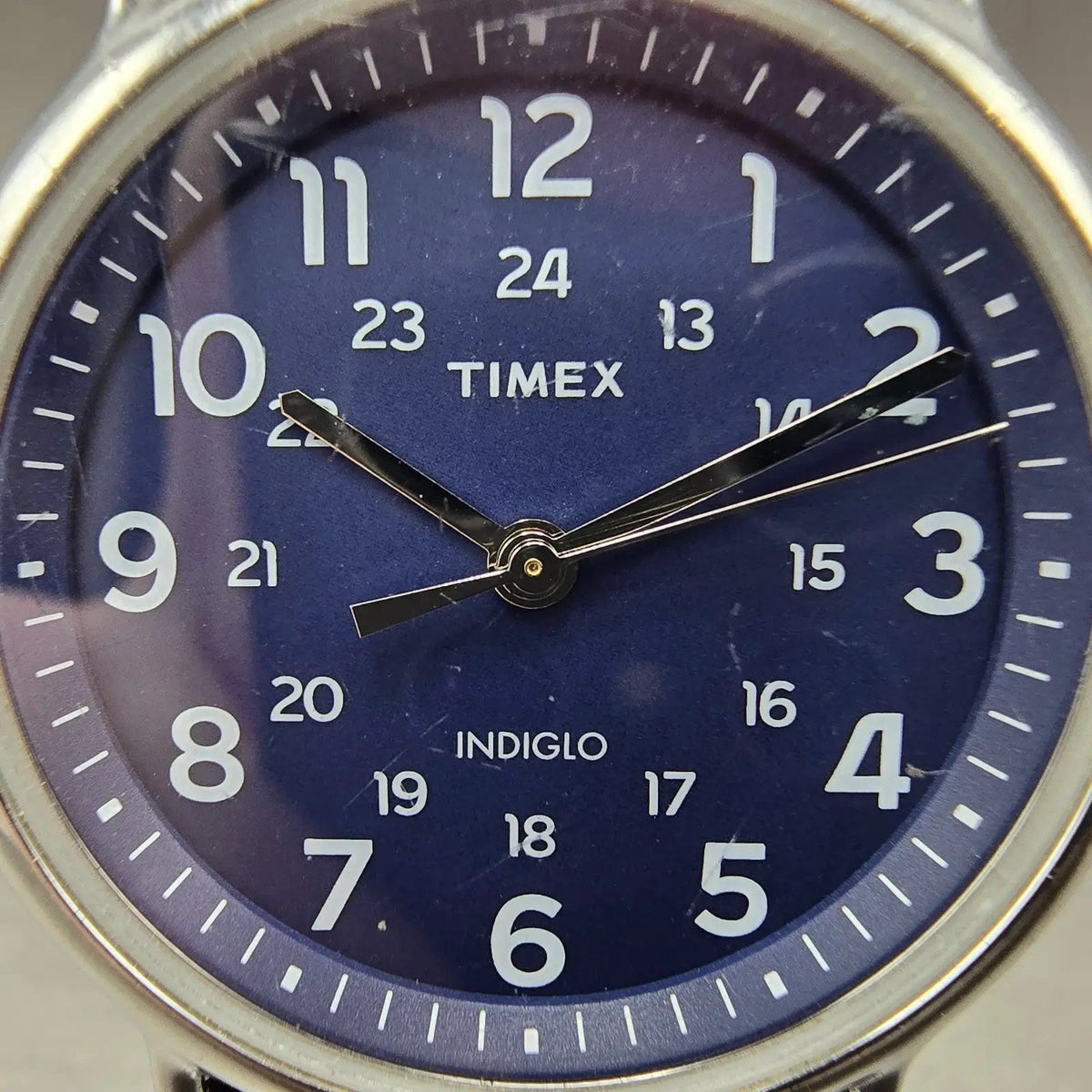 Timex Weekender Watch Men 38mm Blue Dial Silver Round New Battery TW2P657002