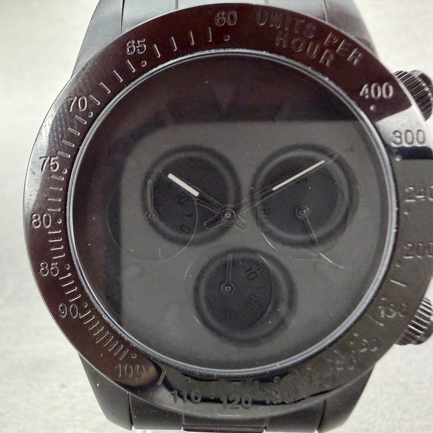 Dolce Segreto Chronograph Watch Men 39mm Black Dial Black Round New Battery1