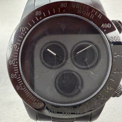 Dolce Segreto Chronograph Watch Men 39mm Black Dial Black Round New Battery1