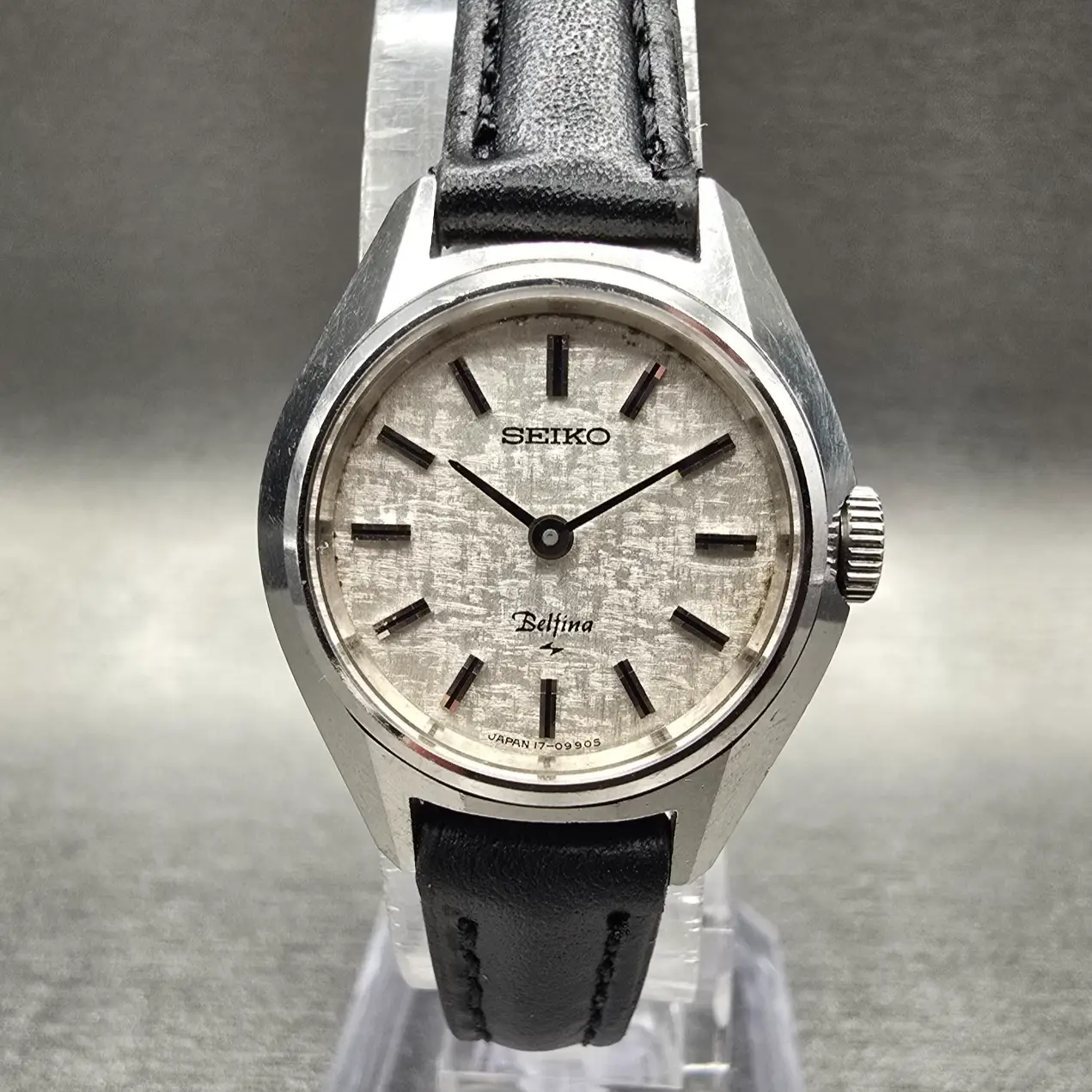 Seiko Belfina Watch Women 23mm Silver Dial Silver Tone Round 17-0740 Manual Wind0