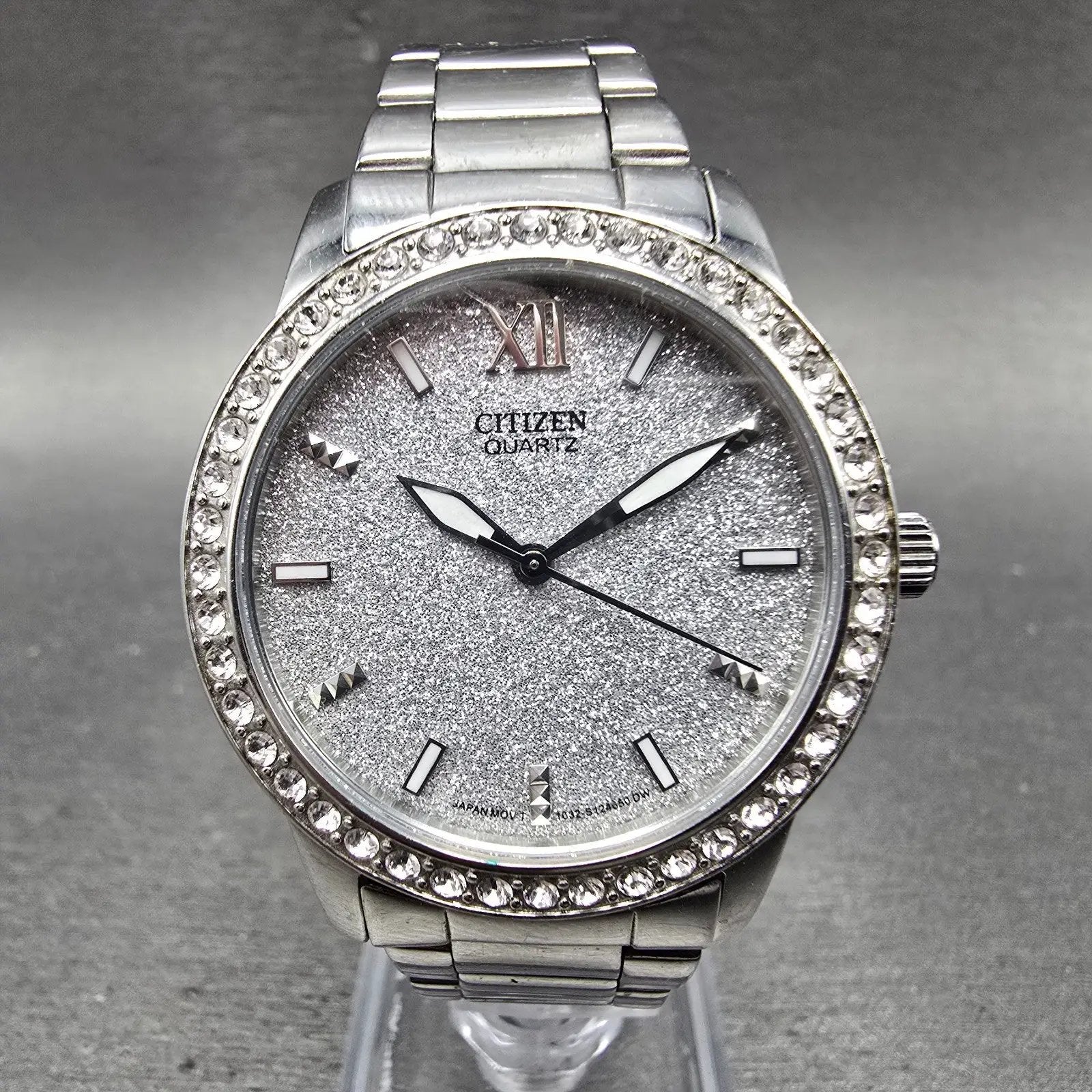 Citizen Watch Women 35mm Silver Dial Silver Tone Round EL3020-52A New Battery0