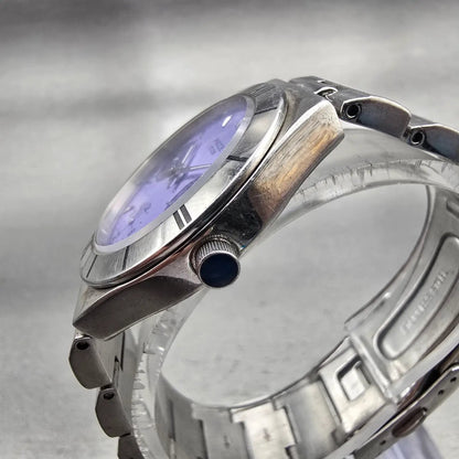 Citizen Wicca Watch Women 30mm Purple Dial Silver Daydate 6329-L19508 New Batt2