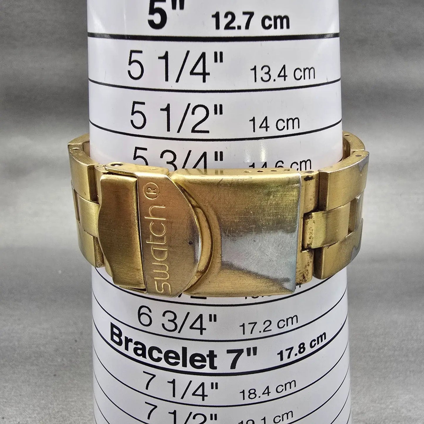 Swatch Irony Diaphone Full Blooded Chrono Watch Unisex 43mm Gold Tone New Batt9