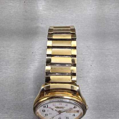 Seiko Railroad Approved Watch Men 35mm White Dial Daydate 7N43-8A39 New Battery4