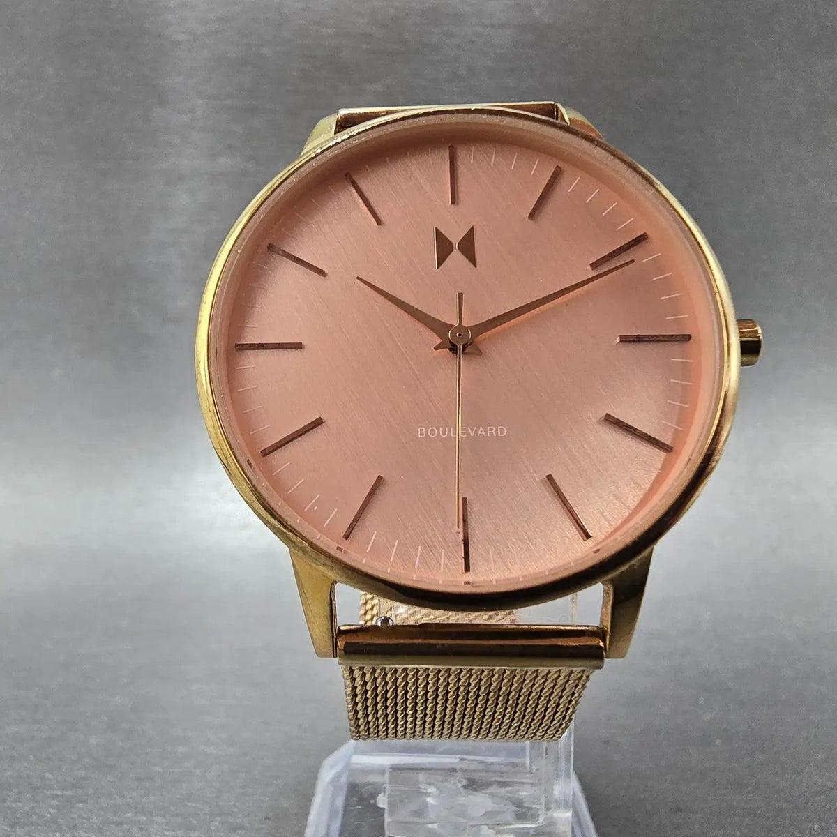 MVMT Boulevard Hermosa Watch Women 38mm Rose Dial Rose Gold Round New battery5