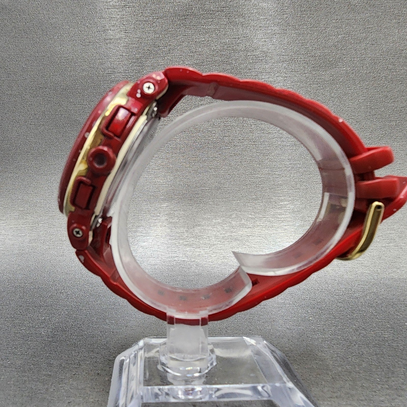Casio BabyG Watch Women 43mm Analog Digital Red Tone Alarm Chrono New Batt6