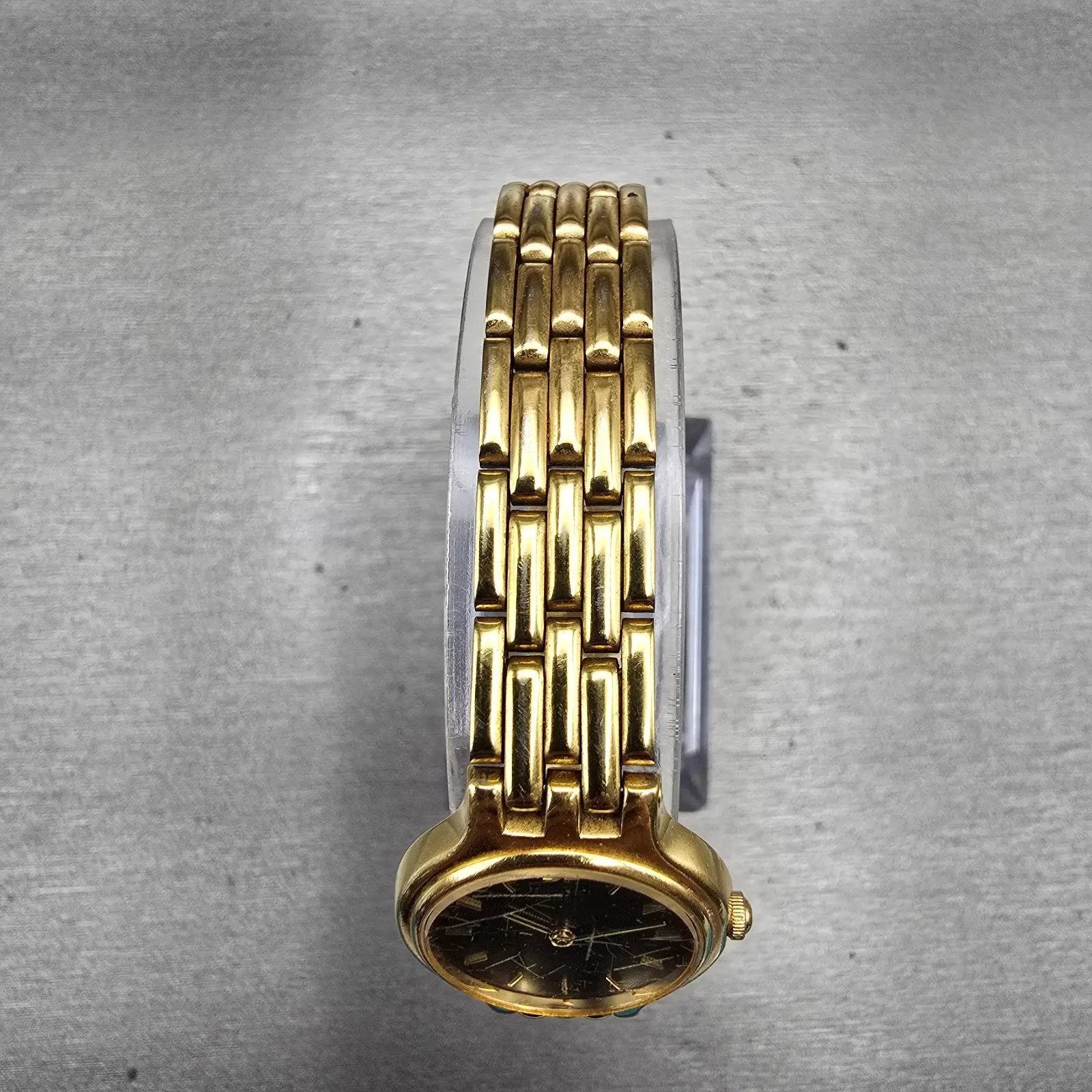 Seiko Watch Women 22mm Black Dial Gold Tone Round 1N00-0A99 New Battery Vintage4