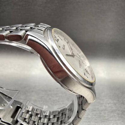 Seiko Alba Watch Men 36mm Silver Dial Silver Tone Date Round VX32-K007 New Batt3